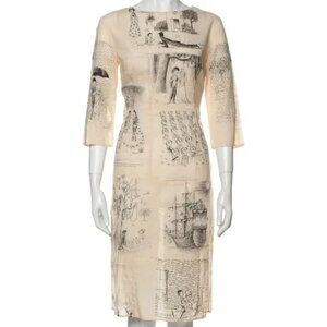 Vintage Miu Miu * Extremely-Rare * Peynet Printed Dress (Collector's Piece)